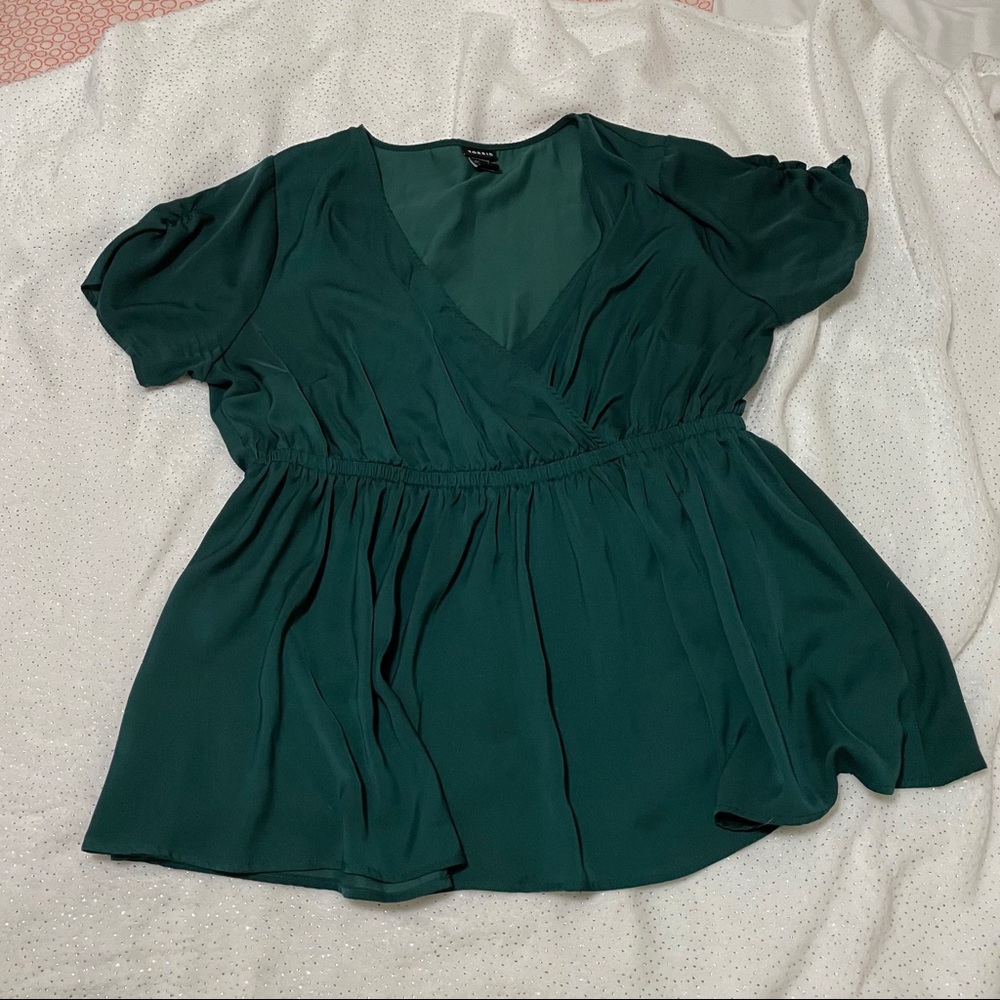 torrid | Satin Surplice Babdydoll Top